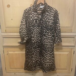 Fun leopard print women’s shirt dress!